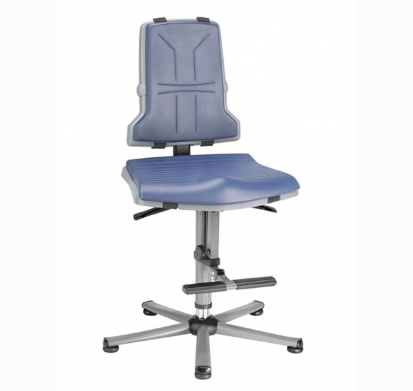 PROFI 5 - Arbeitsstuhl mit Aufstieghilfe und Fünffußkreuz, Sitzhöhe: 58-85 cm